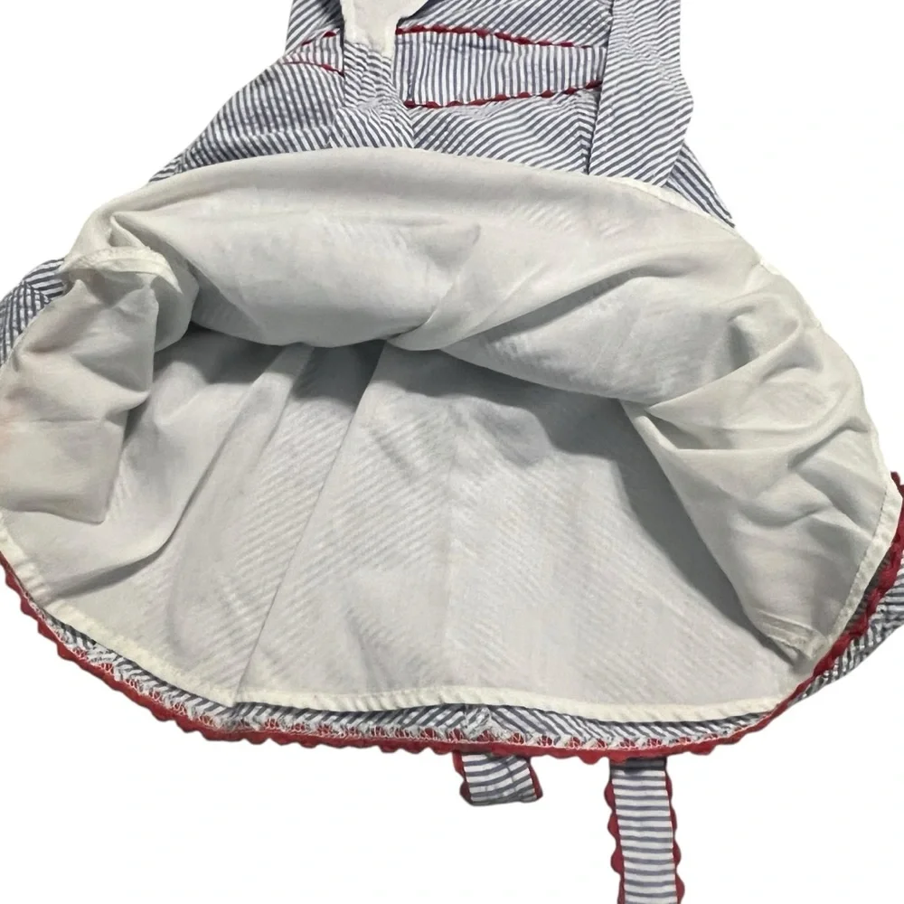 CachCach 5Y Blue Seersucker Halter Dress